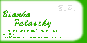 bianka palasthy business card
